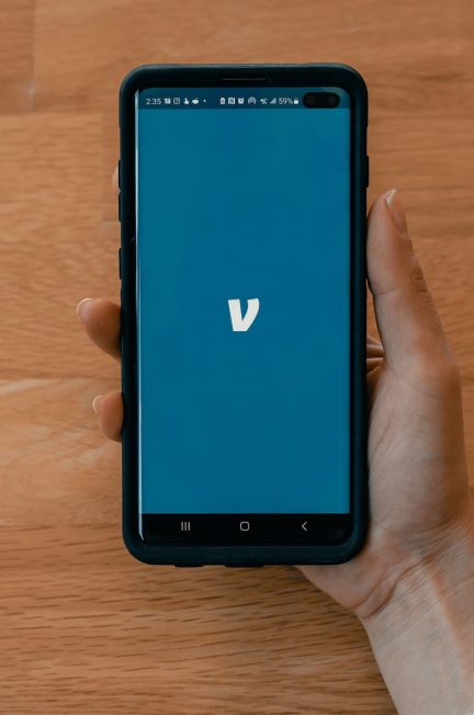 venmo app on the screen of the smartphone